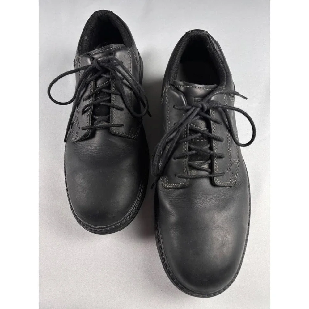 Caterpillar CAT Ergo Steel Toe Slip Resistant Black Leather Work Shoes Mens 9.5